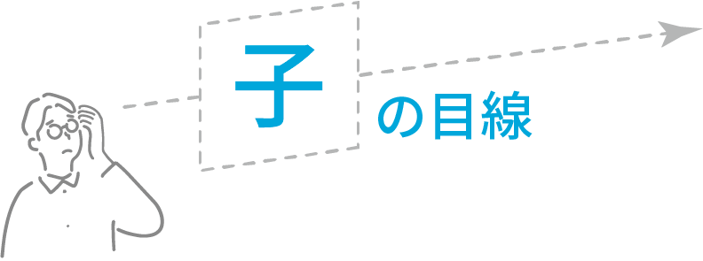 子の目線