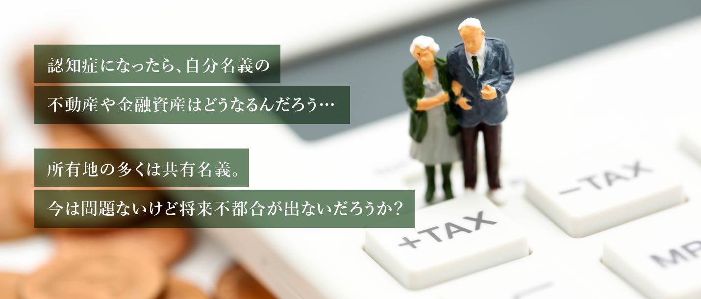 認知症になったら、自分名義の不動産や金融資産はどうなるんだろう… 所有地の多くは共有名義。今は問題ないけど将来不都合が出ないだろうか？